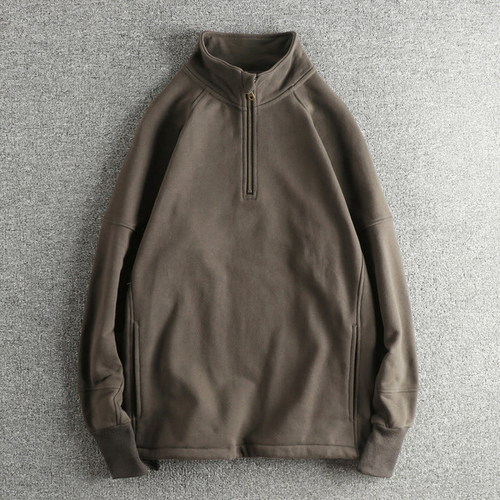 Herren Fleecejacke mit halbem Reißverschluss und seitlichen Eingrifftaschen Drune