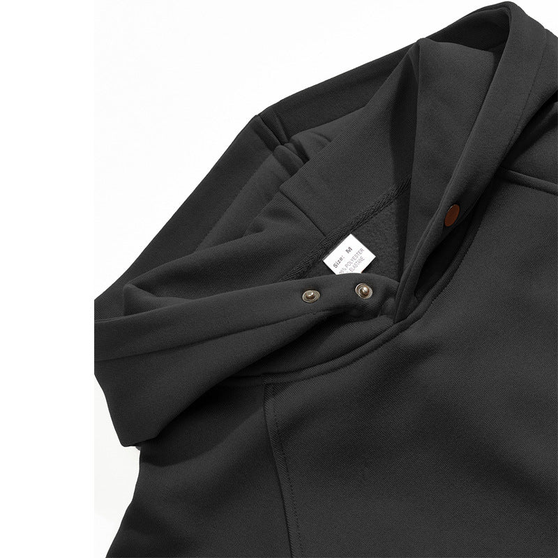 Herren oversized Kapuzenpullover aus weichem Baumwollmix mit Kangaroo-Tasche Drune