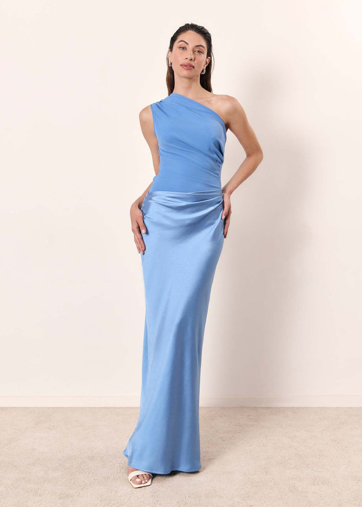 Elegantes One-Shoulder Maxikleid