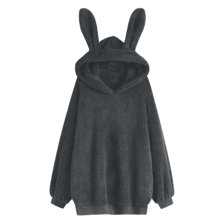 Damen Kuscheliger Hoodie mit Hasenohren Drune