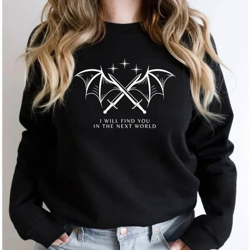 Damen Sweatshirt mit künstlerischem Grafikdesign und inspirierendem Schriftzug Drune