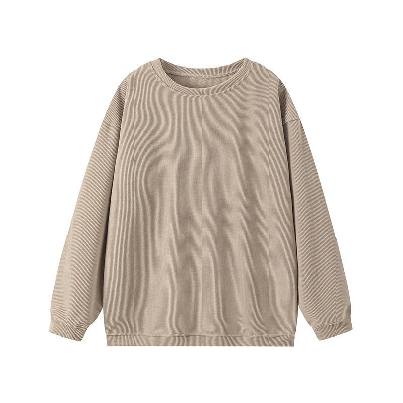 Damen gemütlicher und stilvoller Pullover mit Rippstruktur Drune