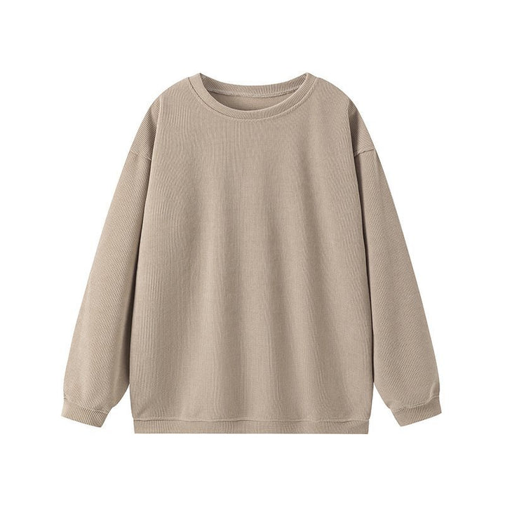 Damen gemütlicher und stilvoller Pullover mit Rippstruktur Drune