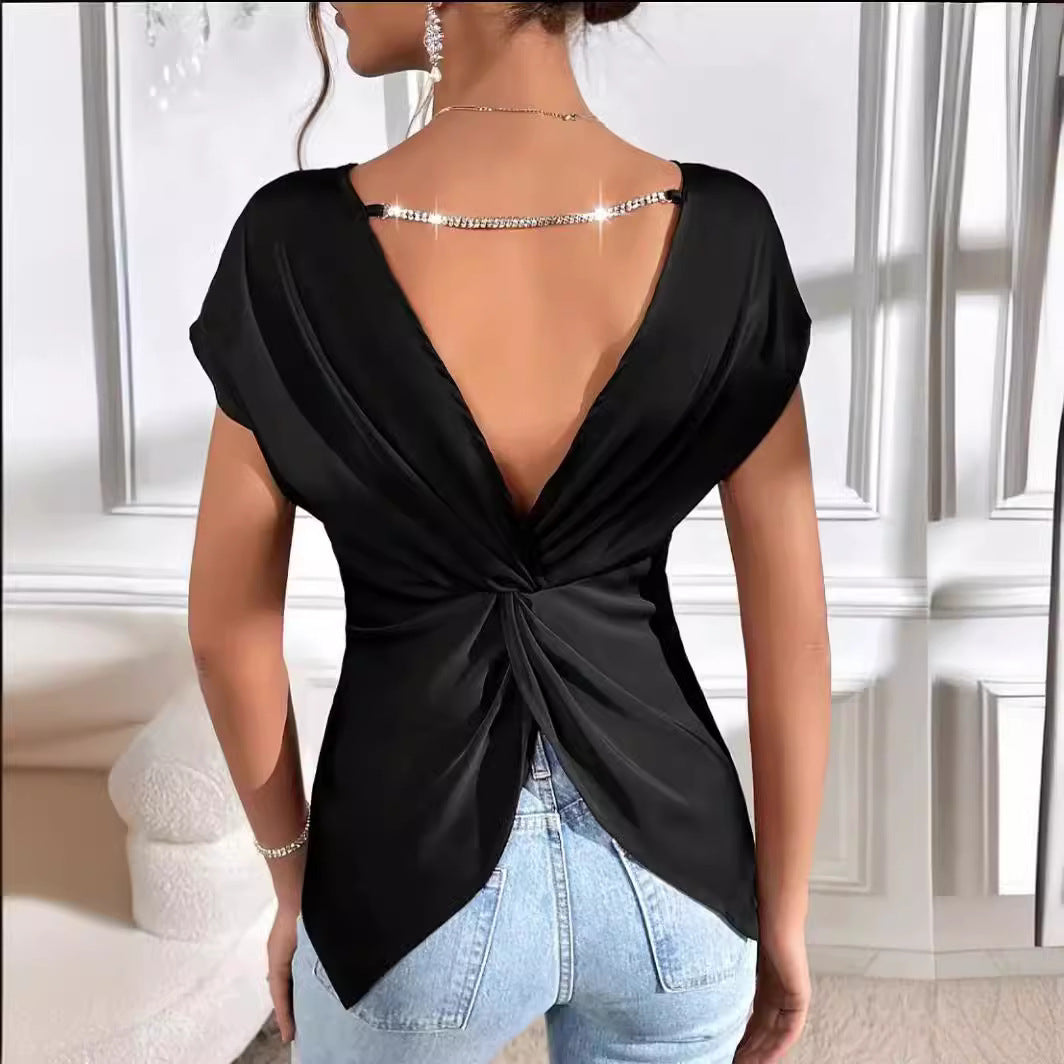 Damen Elegantes Oversized-T-Shirt aus hochwertigem Material Drune