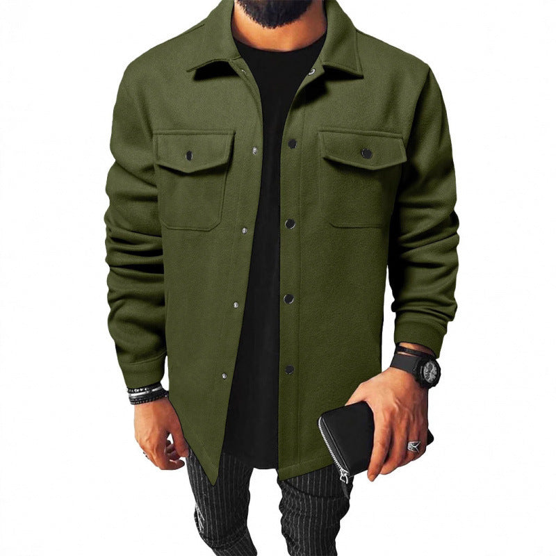 Herren stylische und warme Flanelljacke Drune