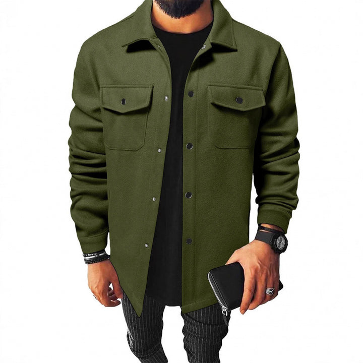Herren stylische und warme Flanelljacke Drune