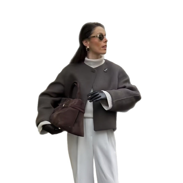 Damen elegante Wickeljacke Drune