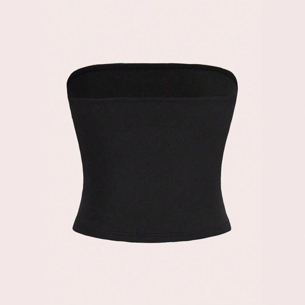 Damen Bandeau-Top mit auffälligem Statementdruck Drune