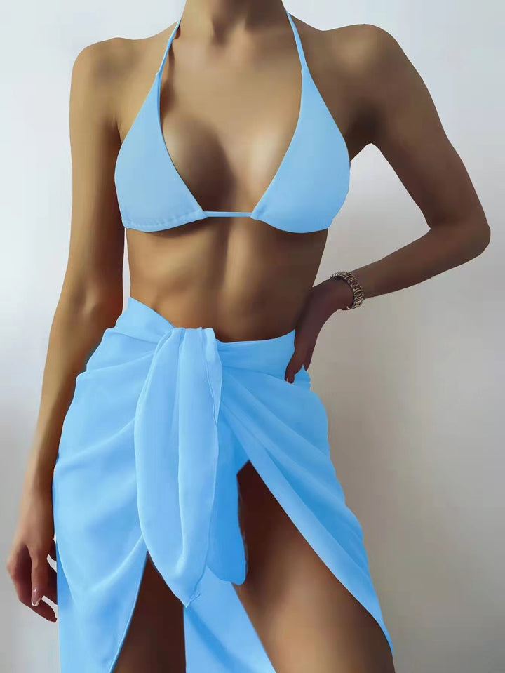 Damen Triangel-Bikini mit sexy Wickelrock Drune