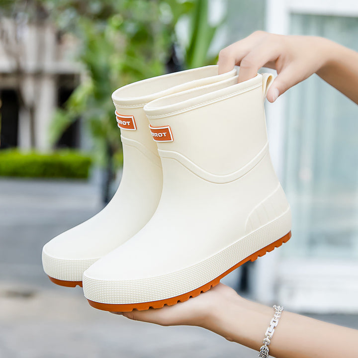 Damen modische Gummistiefel mit rutschfester Sohle und Komfort-Innenausstattung Drune
