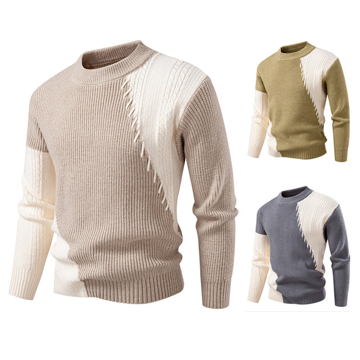 Herren modischer Strickpullover mit einzigartigem Zopfmuster und modernem Design Drune