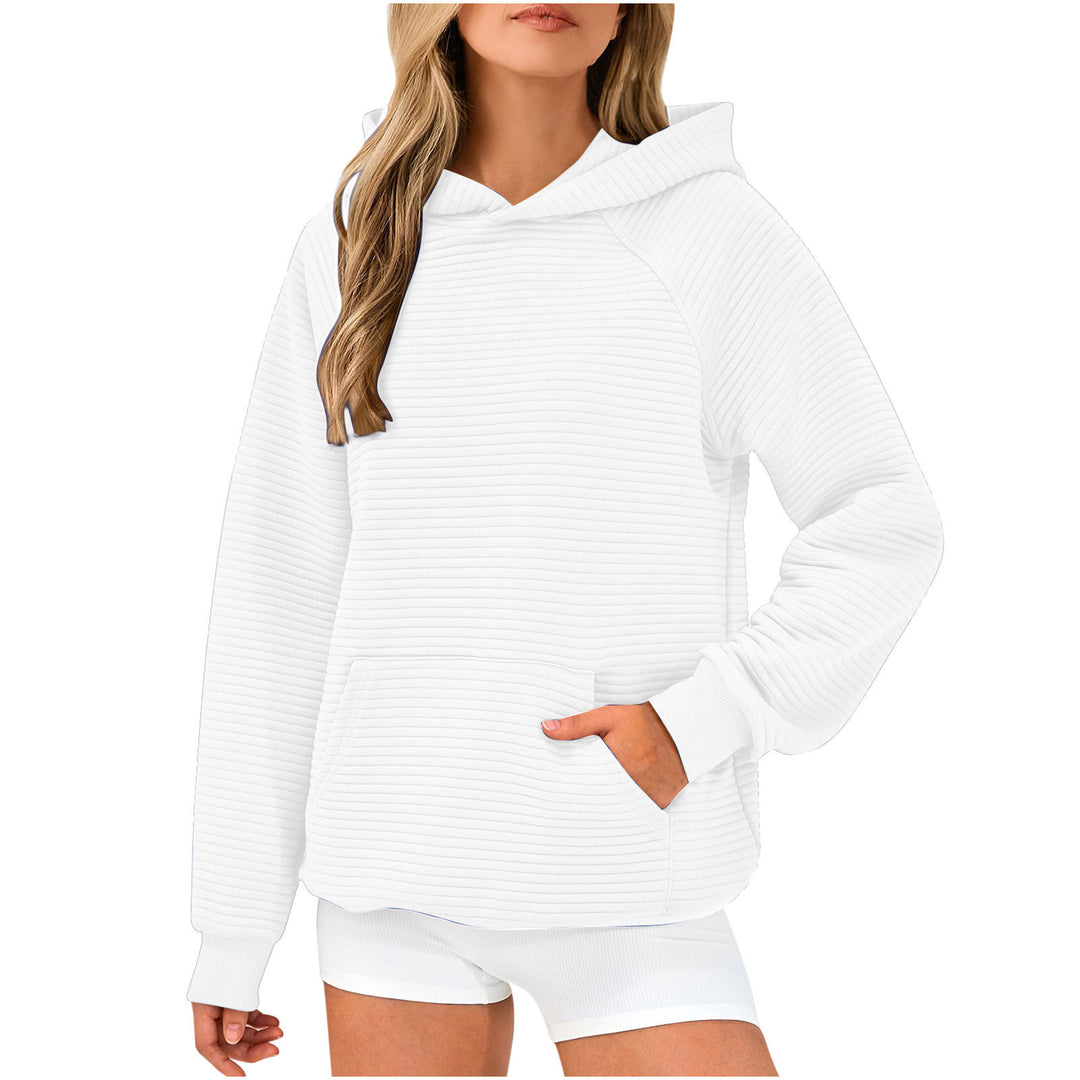 Damen Kapuzenpullover mit strukturiertem Stoff Drune