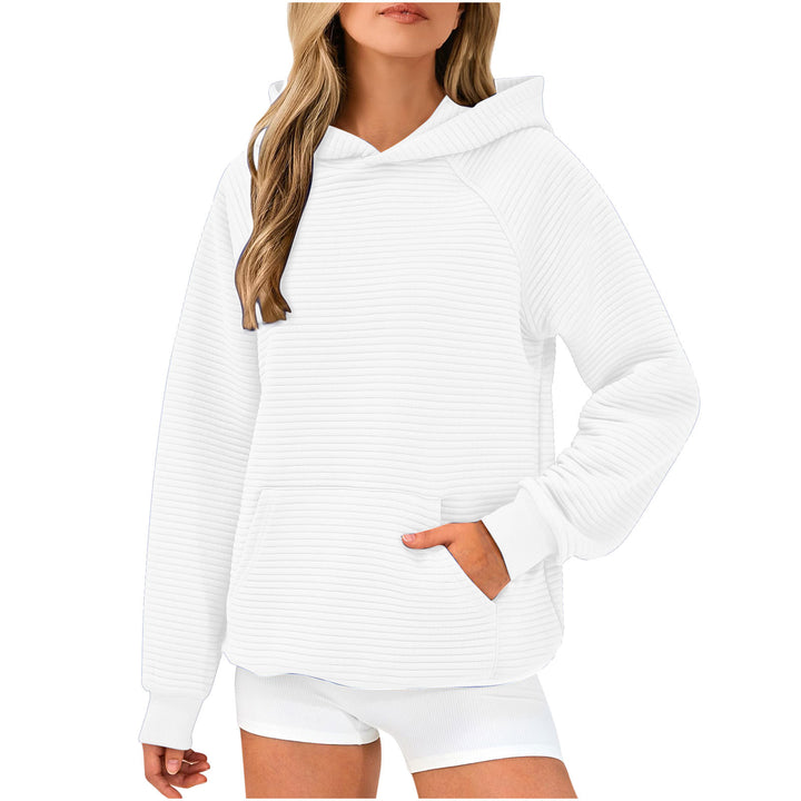 Damen Kapuzenpullover mit strukturiertem Stoff Drune
