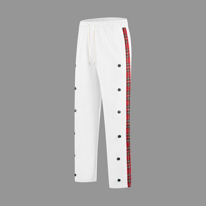 Herren Sportliche Jogginghose mit Druckknopf-Design und elastischem Bund Drune