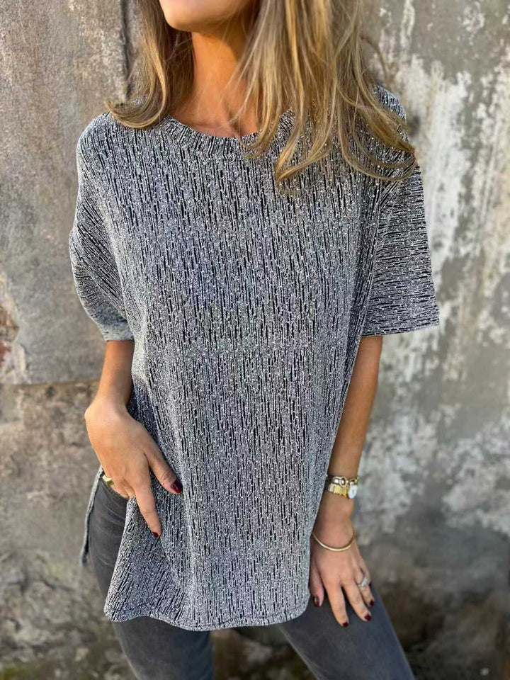 Damen Oversized T-Shirt mit Glitzersteinchen und lässigem Schnitt Drune