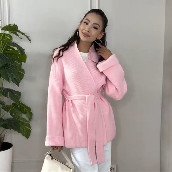 Damen gemütlicher Strickmantel Drune