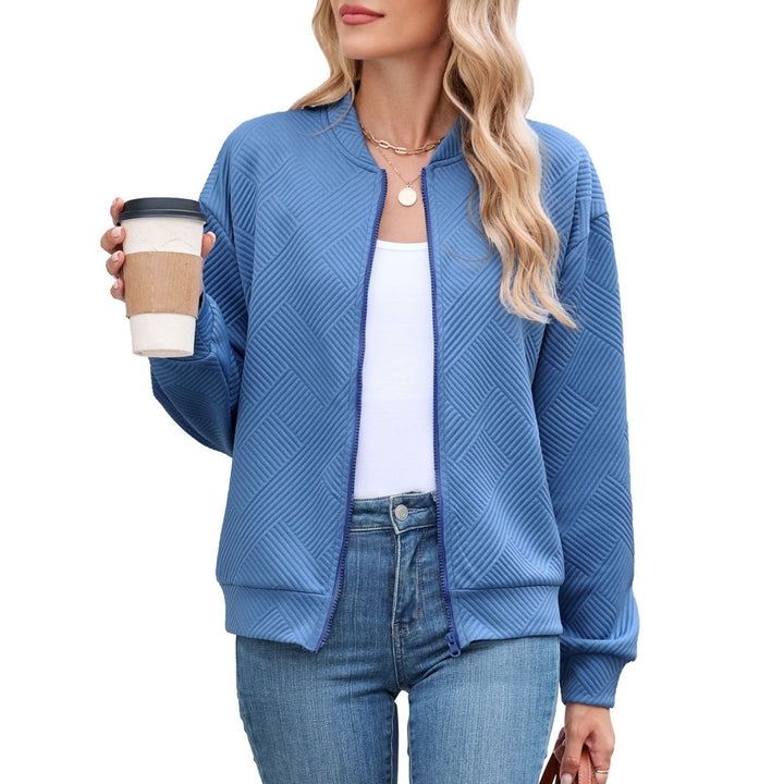 Damen lässige Strickjacke mit strukturiertem Muster und praktischen Taschen Drune