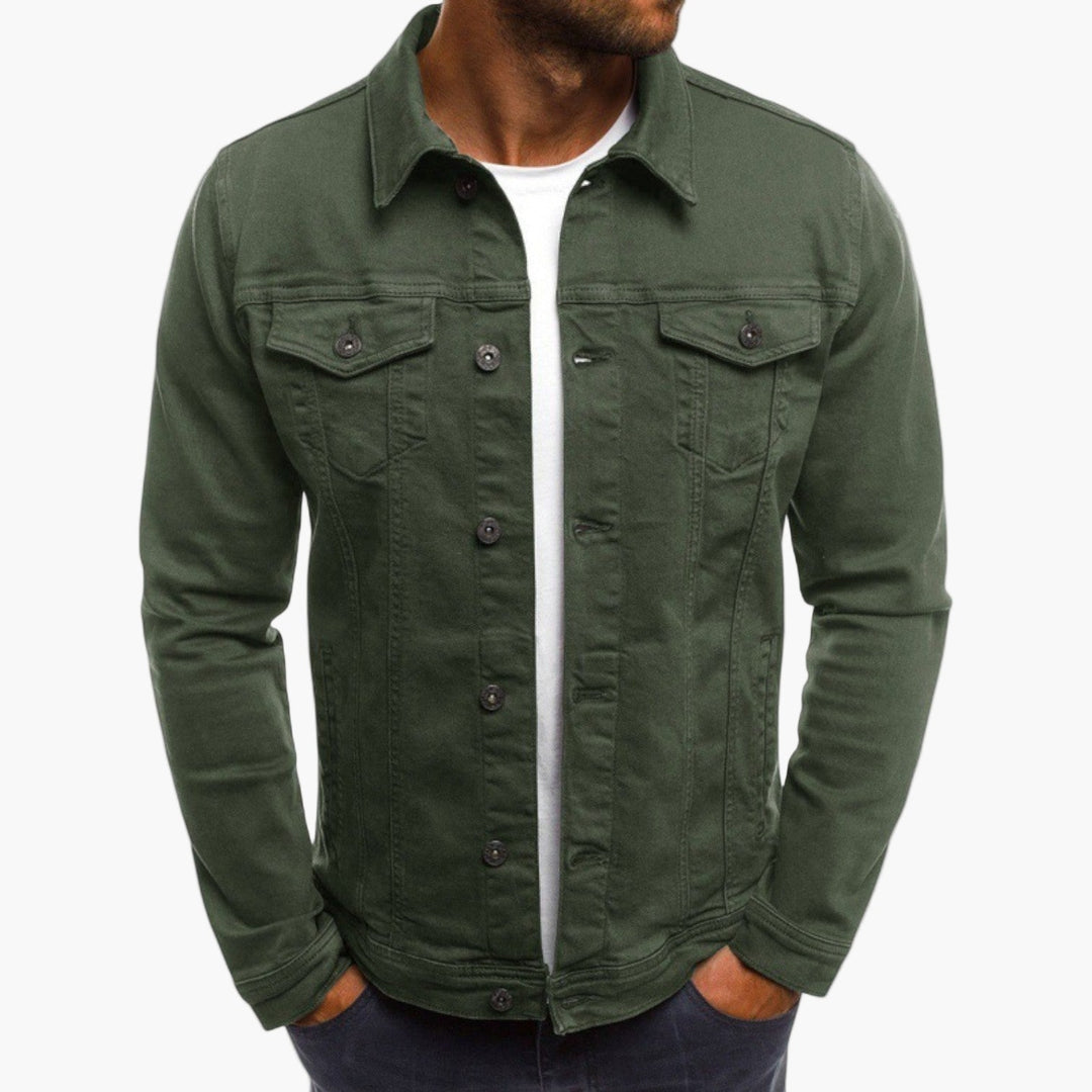 Drune | Jeansjacke Slim Fit - Klassischer Freizeit-Look für Alltag und Arbeit