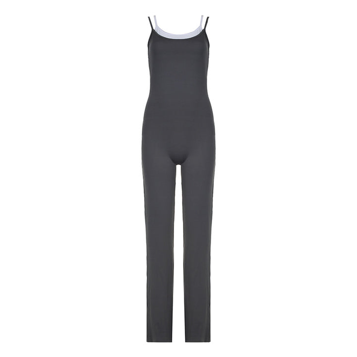 Damen Jumpsuit mit eleganten Streifen und verstellbaren Trägern Drune