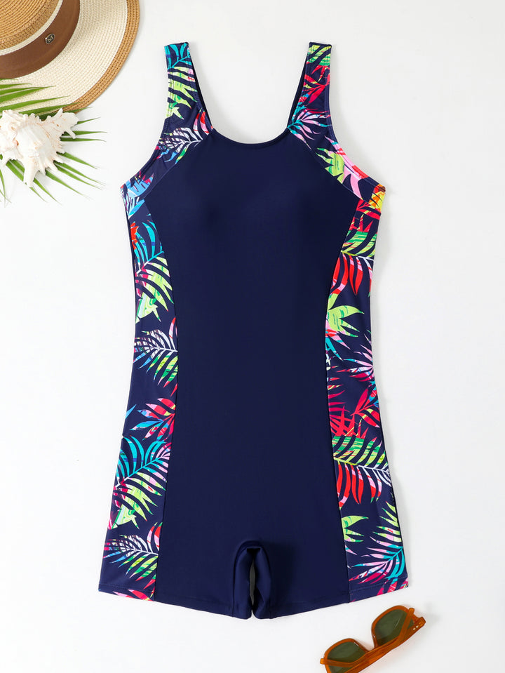 Damen Sportlicher Schwimmanzug mit grafischem Design Drune