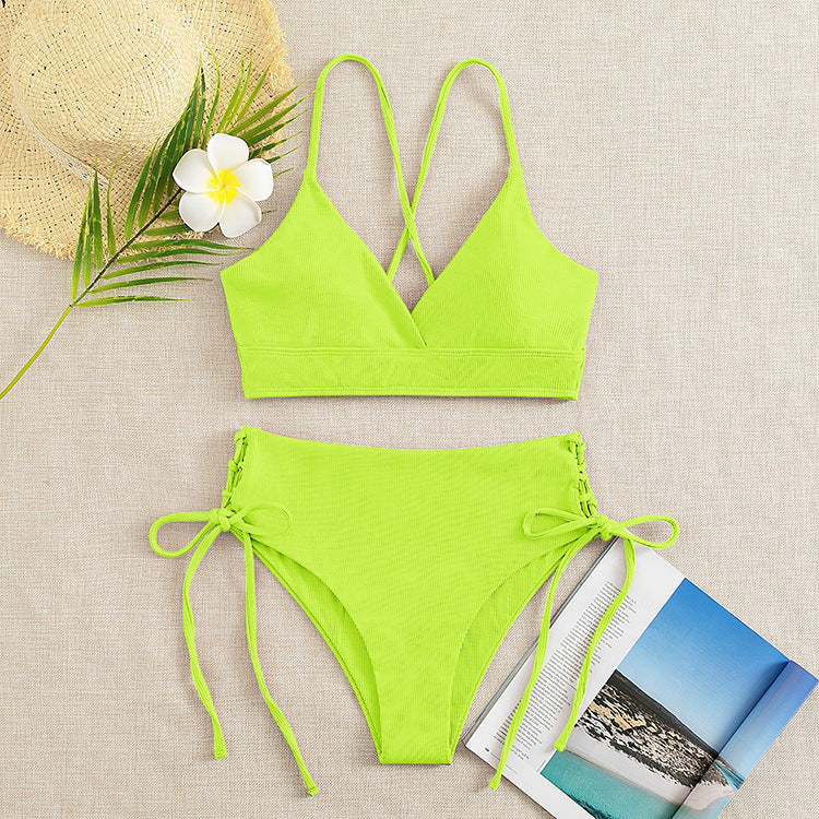 Damen Bikini-Set mit verstellbaren Trägern und raffinierten Schnürdetails Drune