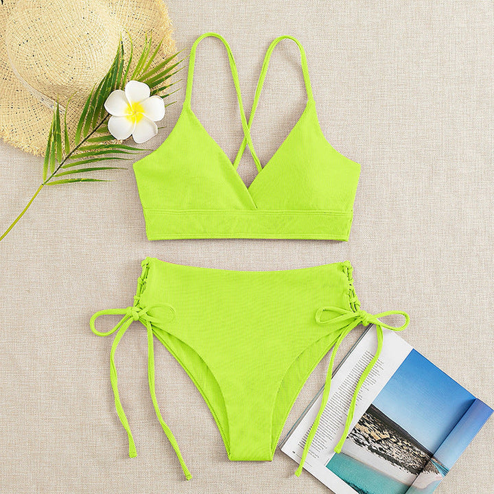 Damen Bikini-Set mit verstellbaren Trägern und raffinierten Schnürdetails Drune