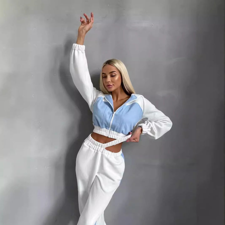 Damen Sportliches Loungewear-Set mit Kapuze und weitem Schnitt Drune