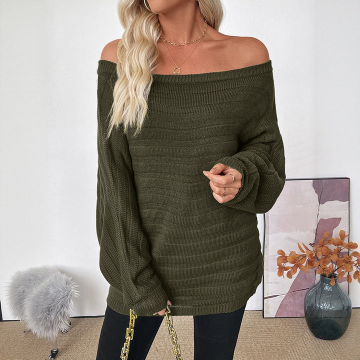 Damen Off-Shoulder Strickpullover Drune