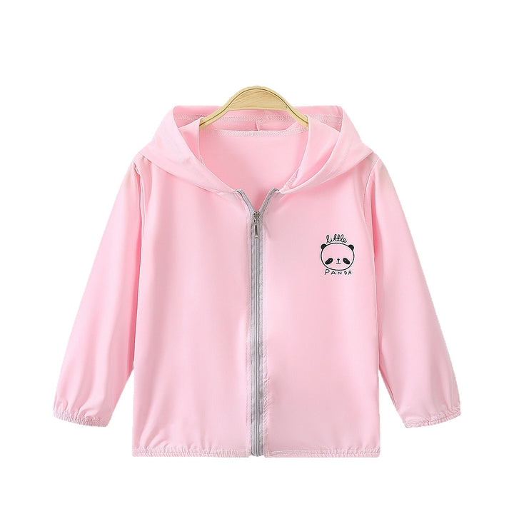 Unisex nan leichte Kapuzenjacke mit durchgehendem Reißverschluss und niedlichem Panda-Print  Drune
