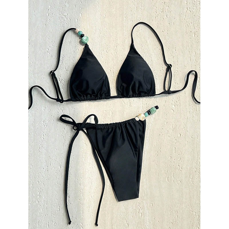 Damen Triangel-Bikini mit handgearbeiteten Schmuckdetails Drune