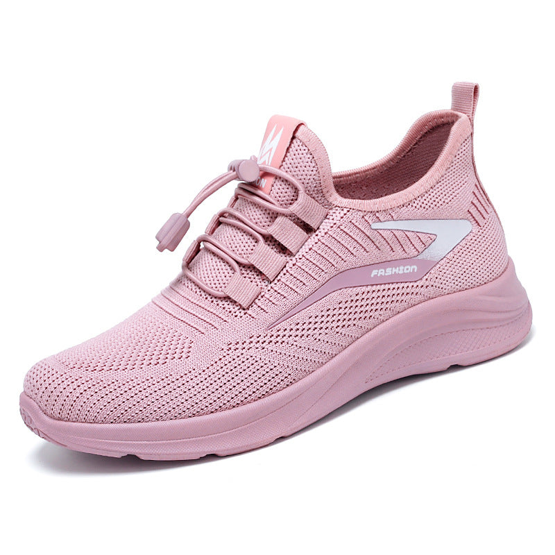 Damen nan leichte Strick-Sneaker mit Schnellverschluss, atmungsaktiver Sockenkonstruktion und stoßdämpfender EVA-Sohle Drune