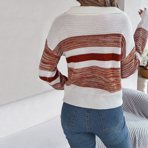 Drune | Gestreifter Pullover Acryl Modern, Bequem