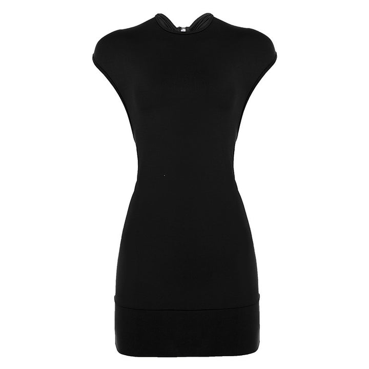 Damen Elegantes Bodycon Kleid mit kurzen Ärmeln und lässiger Passform Drune