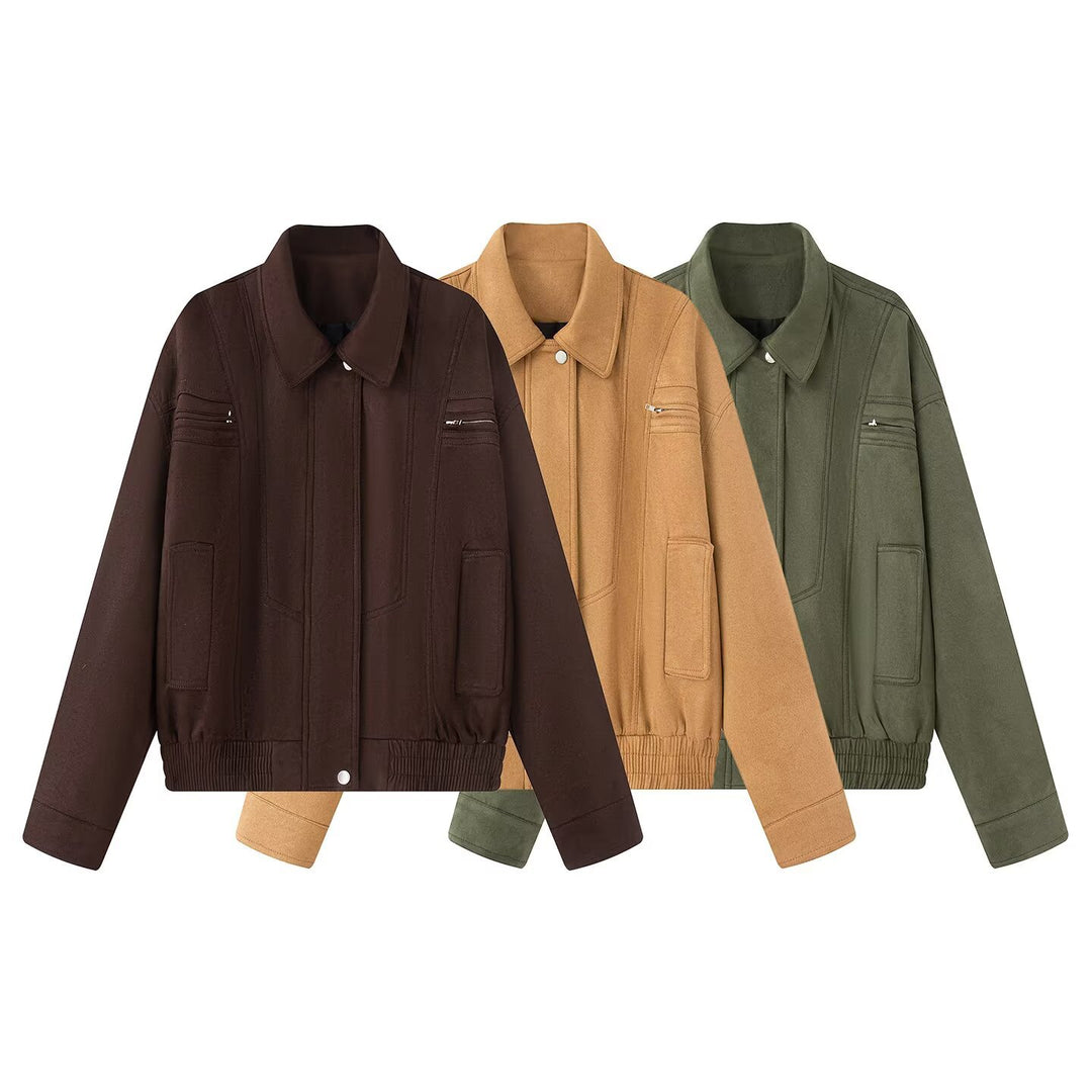 Damen Übergangsjacke im modernen Oversize-Schnitt mit praktischen Taschen Drune