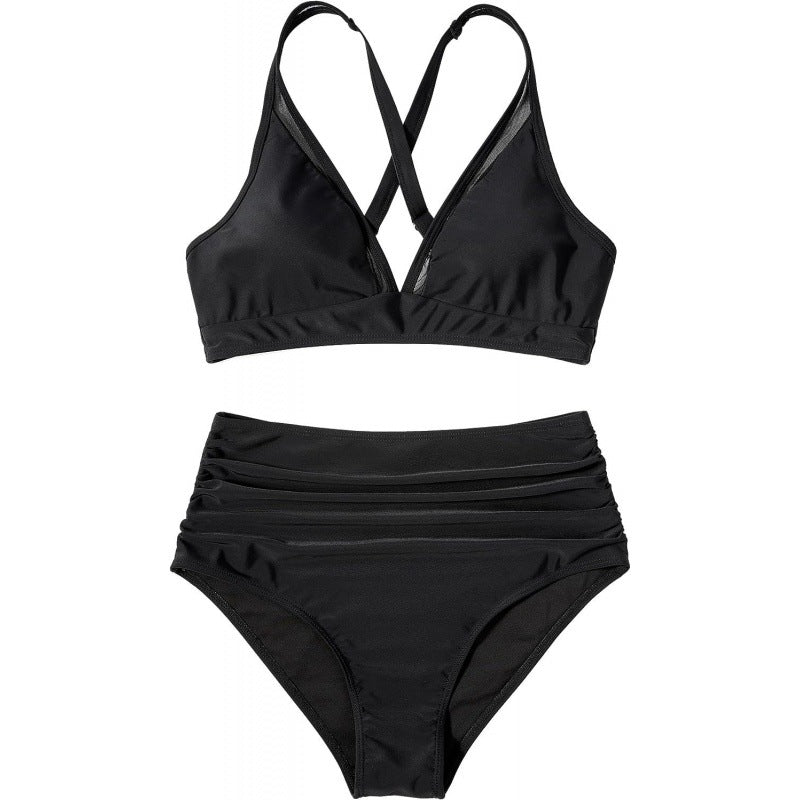 Damen Bikini-Set mit modischem Animalprint und Bicolor-Design Drune