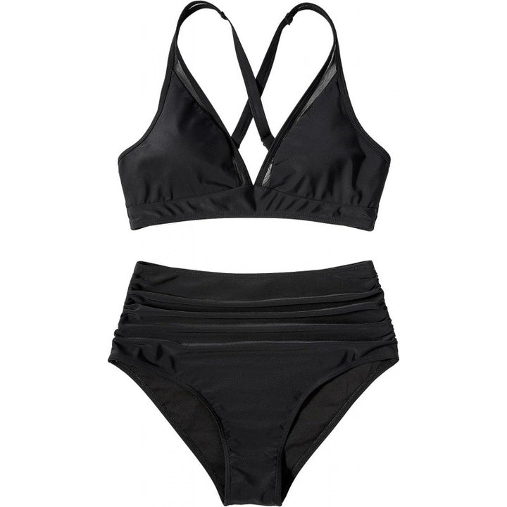 Damen Bikini-Set mit modischem Animalprint und Bicolor-Design Drune