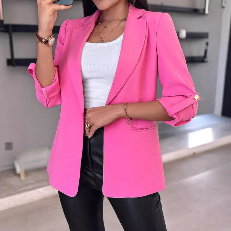 Damen elegante Blazerjacke mit modischem Schnitt Drune