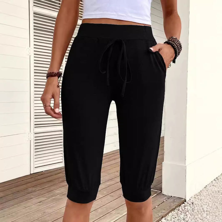 Damen Sportliche Kapuhosen im lässigen Design mit dekorativem Kordelzug Drune
