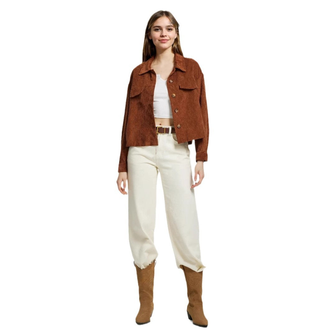 Damen Cord-Jacke mit praktischen Taschen im lässigen Schnitt Drune
