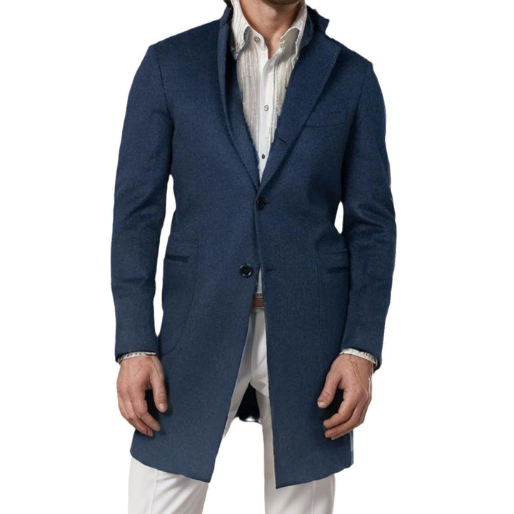 Herren eleganter, langer Wollblazer Drune