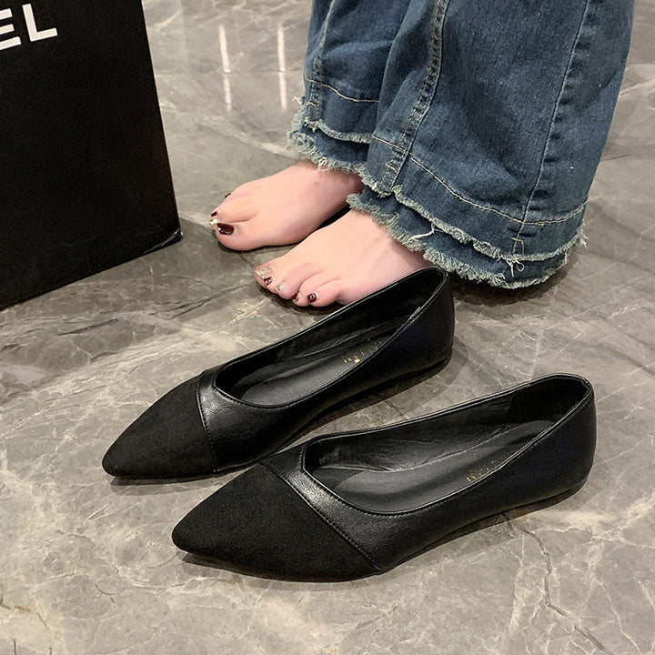 Damen nan spitze Schlupfhalbschuhe im Materialmix mit ergonomischem Komfortfußbett und flexibler Profillaufsohle Drune