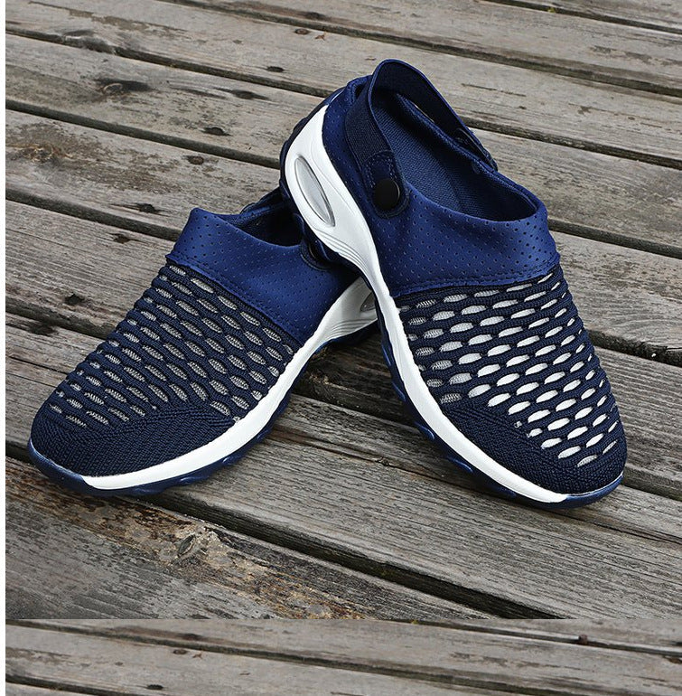 Damen atmungsaktive Slip-On Sneakers mit modischem Mesh-Design Drune