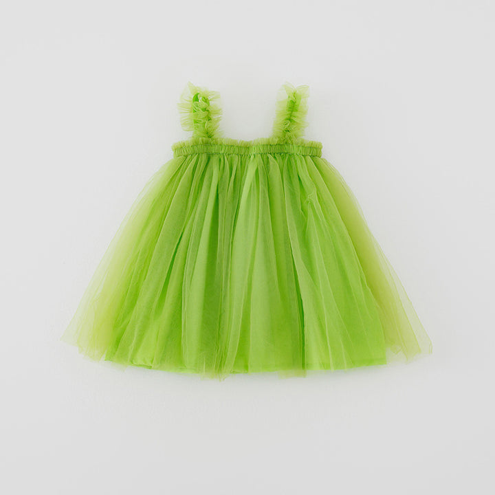 Mädchen Tüll Twirl Kleid mit Rüschen-Trägern Drune