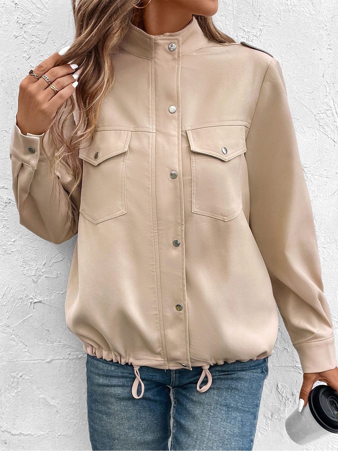 Drune | Button-Down-Shirtjacke - Leichter Stoff - Lässige Oberbekleidung - Vielseitiges Schichtungsstück