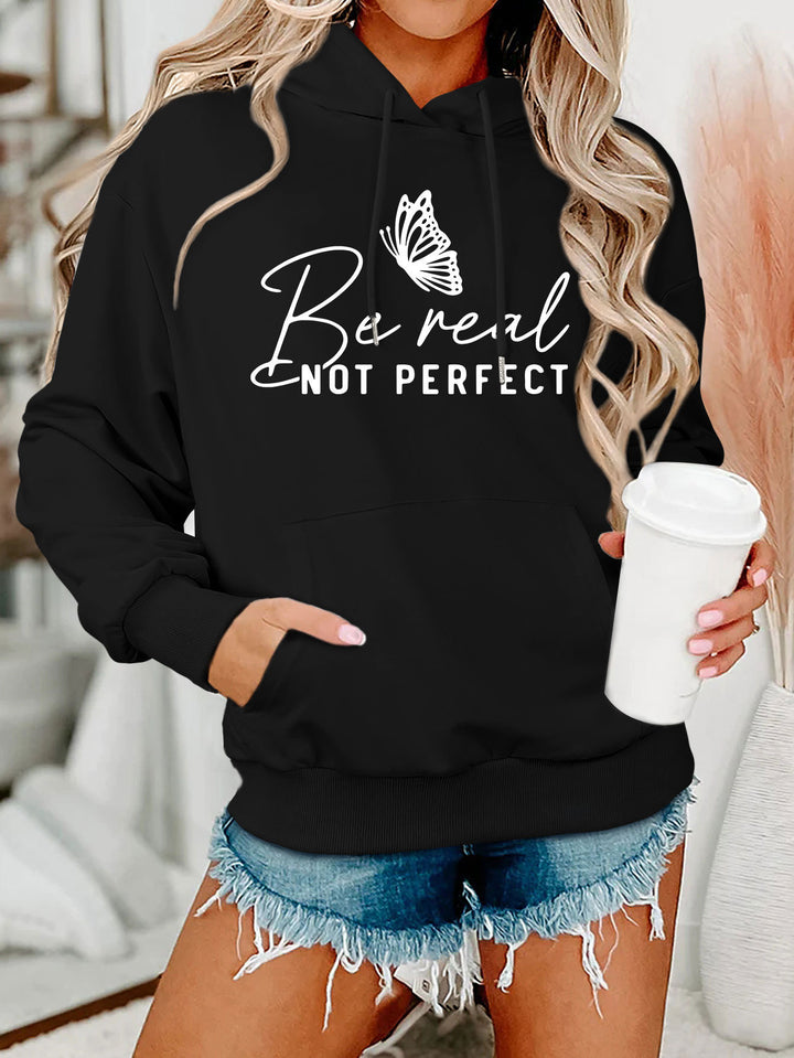 Damen Kapuzenpullover mit kreativem Motiv und bequemer Schnittführung Drune