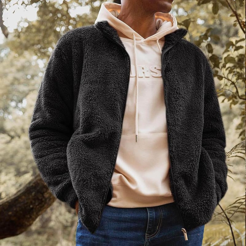 Herren Fleecejacke mit hohem Kragen und praktischen Taschen Drune