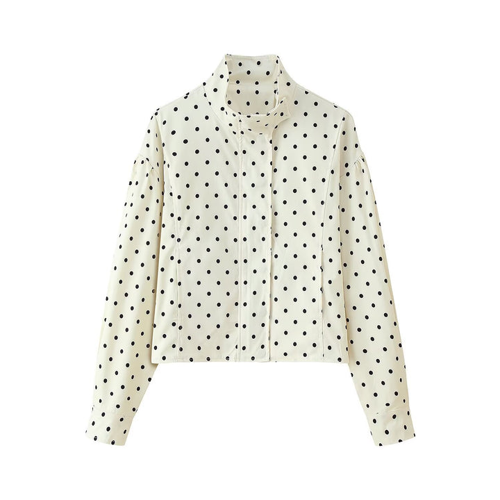 Damen trendige gepunktete Blousonjacke Drune