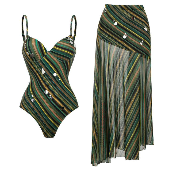 Damen Badeanzug und Strandrock Set Drune