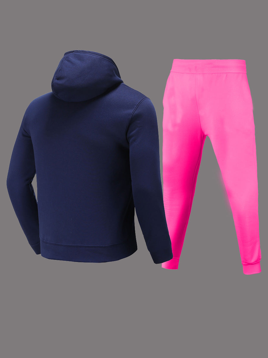 Damen Hoodie und Jogginghose Set mit auffälligem Schriftzug und buntem Design Drune