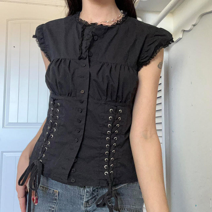 Damen Trendiger Volantrock mit asymmetrischem Schnitt und Rüschen Drune
